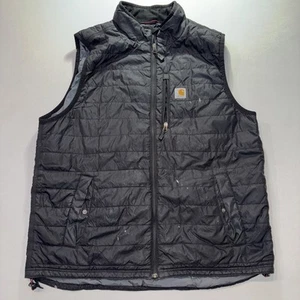 Carhartt Herren Weste XLT schwarz Puffer Nylon Polyester Full Zip leicht - defekt - Bild 1 von 12