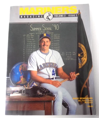 MLB 1990 SEATTLE MARINERS  MAGAZINE GRIFFEY JR E MARTINE R JOHNSON  PROGRAM GAME - Image 1 of 4