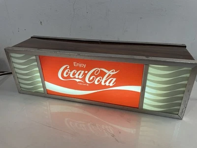 Vintage Enjoy Coca Cola Retro Light Up Tabletop Restaurant Bar Display Sign 14” - Image 1 of 4