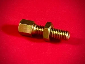 GRIMECA • NOS M6 Cable de Freno Ajustador Tornillo Amarillo Zinc Vintage Mini Bicicleta Ciclomotor - Imagen 1 de 2