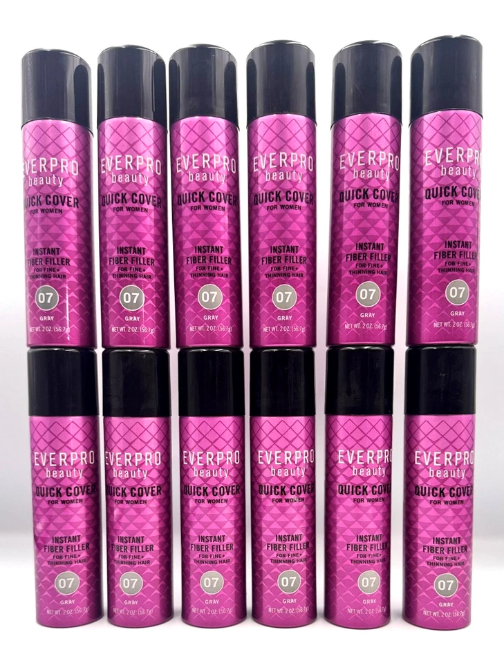 Everpro Quick Cover para mujeres adelgazamiento del cabello calvo 2 oz. Gris 07- 12 Pack Foto 1 de 3
