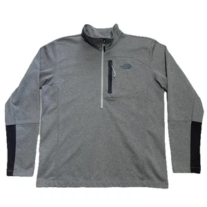 The North Face Pullover Herren Large grau Viertelreißverschluss Brusttasche Fleece - Bild 1 von 16