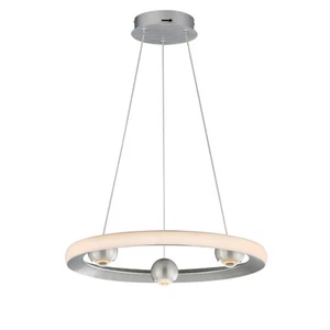 ET2 E23511 Nodes 18"W LED Ring Chandelier - Silver - Picture 1 of 11