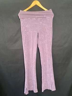 Pink Victorias Secret Foldover Flare Leggings Women Mauve Quartz - Size L - Image 1 of 4
