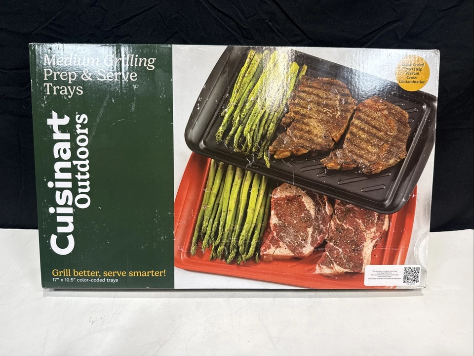 Cuisinart Cpk-200 Grilling Prep and Serve Trays Black Red