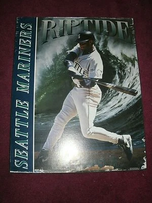 Seattle Mariners Ken Griffey Jr MLB Baseball 20x16 Sign Wood by Costacos - Image 1 of 2