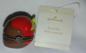 Vintage Hallmark Bezel Box Strawberry dipped in Chocolate Trinket box New wTag - Picture 1 of 4