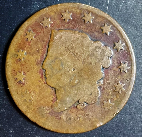 1823 Coronet Head Large Cent rare old colonial coin great collectible d478 Cover