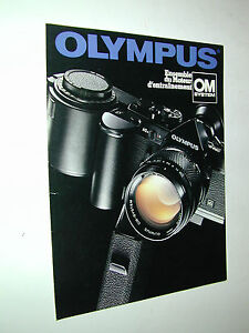 OLYMPUS OM système MOTEUR  catalogue publicitaire  photo photographie