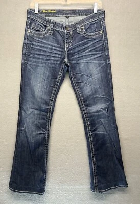 See Thru Soul women dark wash Most Wanted boot cut denim blue jeans size 28 - Image 1 of 4