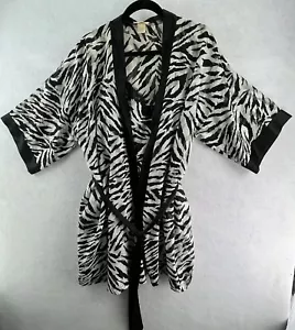 Sexy Kimono Corto Envolvente Bata de Colección INNER MOST Animal Print Cebra Deslizable Grande - Imagen 1 de 14