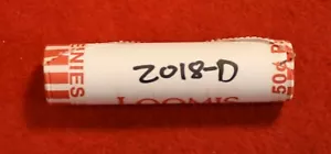 2018-D Lincoln Shield Cent Penny 50 Münzrolle Stempelglanz Rollen - Bild 1 von 1