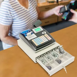 40W Kasse Registrierkasse Gastronomie Einzelhandel Kassensystem mit 48 Tasten DE - Bild 1 von 12