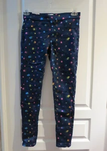 So Brand New Girls Navy Cotton Blend Jeggings w/ Multicolor Star Pattern Size 16 - Picture 1 of 11
