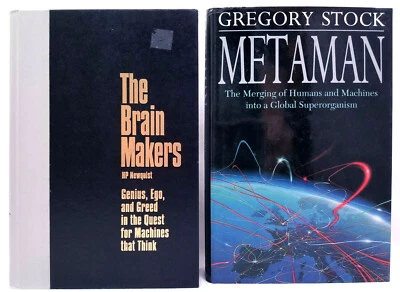 2 Artificial Intelligence AI Human Machine Books:  Metaman & The Brain Makers - Image 1 of 4