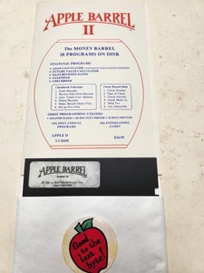 VINTAGE APPLE BARREL ll DOS 3.3 WITH 20 PROGRAMS ON DISK - Photo 1/1