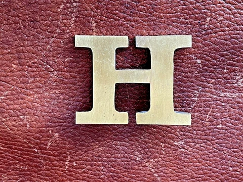 Letter H Vintage 1980's Metal Letters Made in Europe Hand Made 3D FREE POST Cover