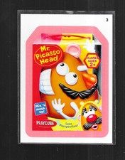 Wacky Packages series 8 PINK BORDER PARALLEL STICKER `3 Mr. Picasso Head  