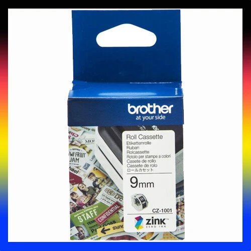 Brother CZ-1001 White Label Roll Tape Cassette 9mm x 5m VC-500W Label Printer - image 1 of 1
