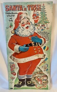 Whitman's 1961 Santa 'n Tree Holiday Decoration Punch-Out Set Up Oversized Book - Picture 1 of 11
