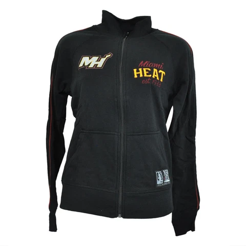 Unk NBA Miami Heat Bedazzled Women Ladies Track Jacket Sweater Zipper Blk Cover