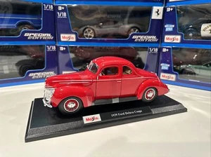 Maisto Special Edition 1/18 Scale Die Cast 1939 Ford Deluxe Coupe Cherry Red New - Picture 1 of 11