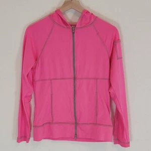 Hard Tail Small S Jacket Hood Power Up Neon Pink Active Athleisure Hoodie Hooded - Picture 1 of 6
