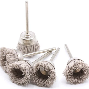 5x en Nylon Brosse Boisseau Très Dur 22mm pour Dremel Proxxon Mini- Frotteur - Foto 1 di 3