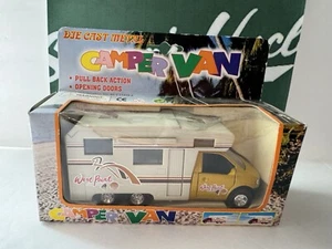 Vintage Druckguss Metall Camper Van mit Pull Back Action Junye Toys. F2 - Bild 1 von 2