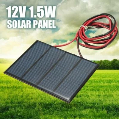 Solar LED Lichtanlage 1,5W 12V Mini Solarpanel Kleinmodul Telefon C B1X0 D2P3 - Bild 1 von 4