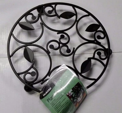 AmerTac HoldAll Suporte de Rebite de Planta de Metal 12" Modelo Flor Negra #5815BL Novo  - Imagem 1 de 2