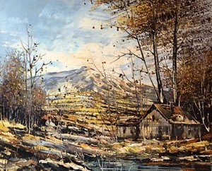 Original signiertes gerahmtes Landschaftsgemälde - Bild 1 von 12