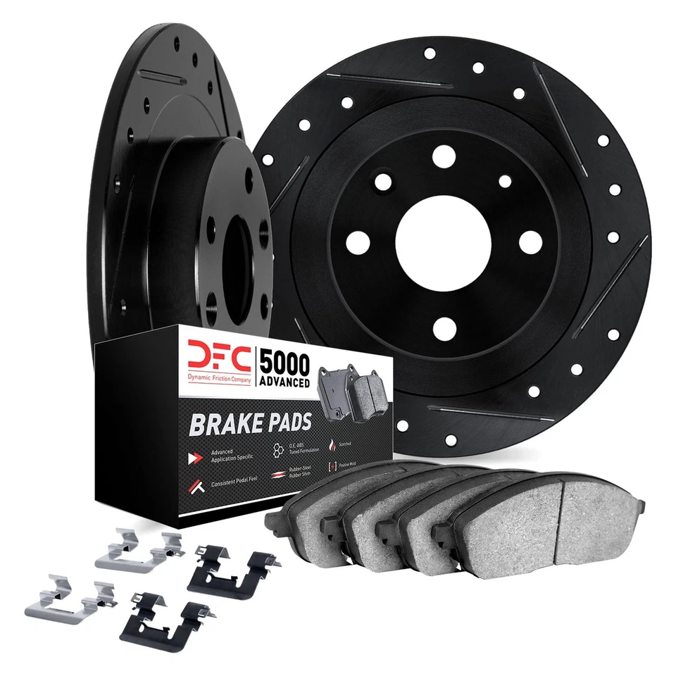 For MG MGB 1973-1980 DFC PRO-KIT 5000+ Drilled & Slotted Front Brake Kit Foto 1 de 2