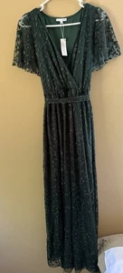 Maxi Vestido de Encaje Venecia Verde Talla Mediana Baltic Born - Imagen 1 de 10