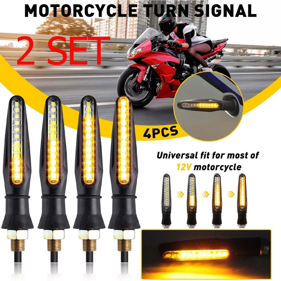 Luces intermitentes LED intermitentes para motocicleta 8 piezas para Suzuki DRZ400SM Kawasaki EE. UU. Foto 1 de 4