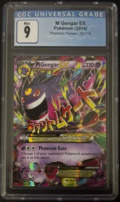 CGC 9 Mega Gengar EX 2014 Phantom Forces 121/119 Secret Rare Holo Pokemon Card - Image 1 of 2
