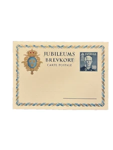 Schwedische Jubiläumspostkarte König Gustav V Schweden ungelaufen Postgeschichte - Bild 1 von 3