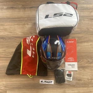 327-1153 - LS2 MD BLU BOSS CHALLANGER GT SZ MEDIUM Motorcycle Helmet - Bild 1 von 23