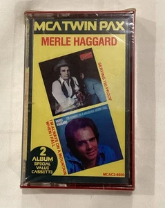 Merle Haggard  (MCA Records, Cassette, 1983) 2 Album Social Value Cassette NEW - Picture 1 of 4