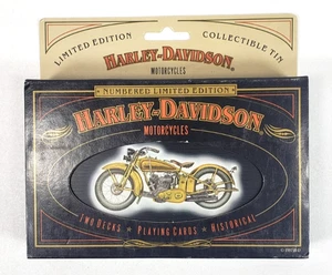 Harley Davidson 1997 2 mazzi carte da gioco numerate edizione limitata latta da collezione - Foto 1 di 8