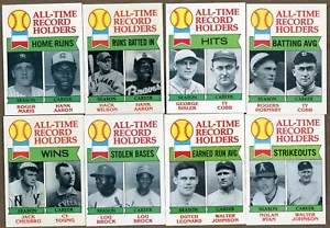 1979 Topps * ALL TIME RECORD HOLDERS * Hank Aaron Ty Cobb Cy Young Nolan Ryan A+ - Picture 1 of 2