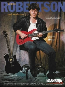 Robbie Robertson 1989 Washburn Chicago Series KC100 Guitar advertisement print - Picture 1 of 3
