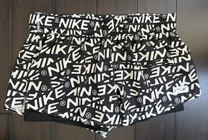 Nike LOGO schwarz weiss Damen Shorts Sport Fitness Trainings Hose Kurz Gr XL - Bild 1 von 3