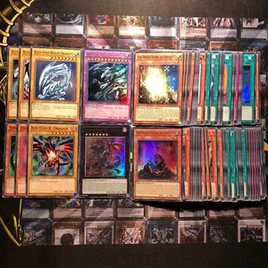 YuGiOh! Kaiba's Blue Eyes White Dragon & Joey's Red Eyes Black Dragon Decks! - Picture 1 of 18