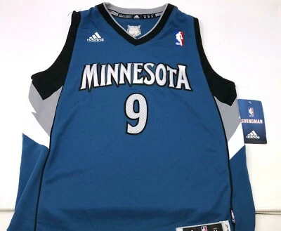 Adidas Minnesota Timberwolves Stitched Ricky Rubio #9 Jersey Youth Kids Large - Image 1 of 4