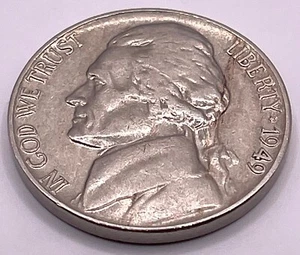 1949 Jefferson Nickel 5C - Original Design Vintage  (SKU 086) - Picture 1 of 2