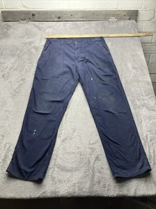Carhartt Hose Herren 38x32 Blau Canvas Distressed B151 Workwear 383-20 - Bild 1 von 12