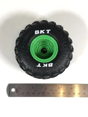1 Spin Master 1:16 Monster Grave Digger R/C Front BKT Tire (4") Wheel + Screw - Image 1 of 2