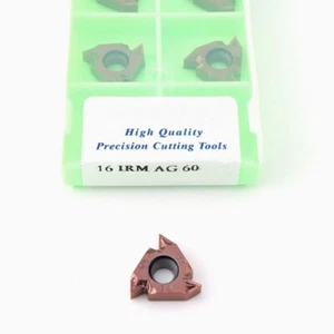 For Threading Boring Bar 16IRM AG60 Lathe Carbide Threading Insert 16IRM 10PCS - Picture 1 of 4
