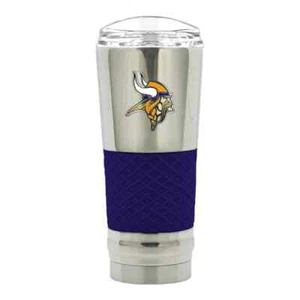 Minnesota Vikings Chrome Tumbler 24 oz Vacuum Insulated Beverage Cup - Picture 1 of 1